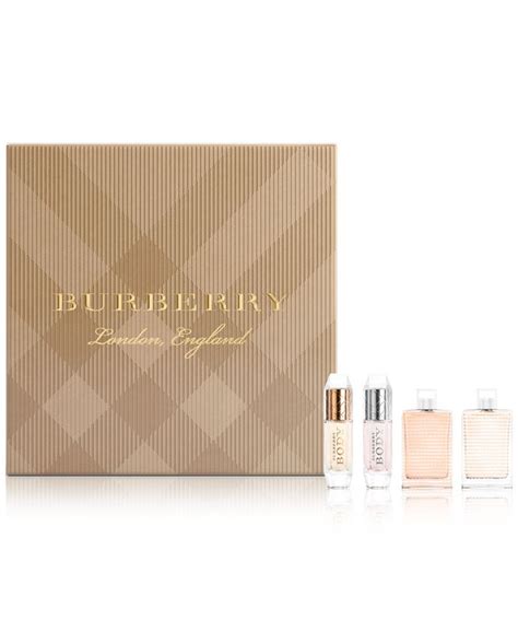 burberry 4 pc women's coffret miniature gift set|Her & Burberry Goddess 4.